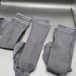 Three Pair Compression Stockings for Men Women Swelling Edema Copper Fit Socks